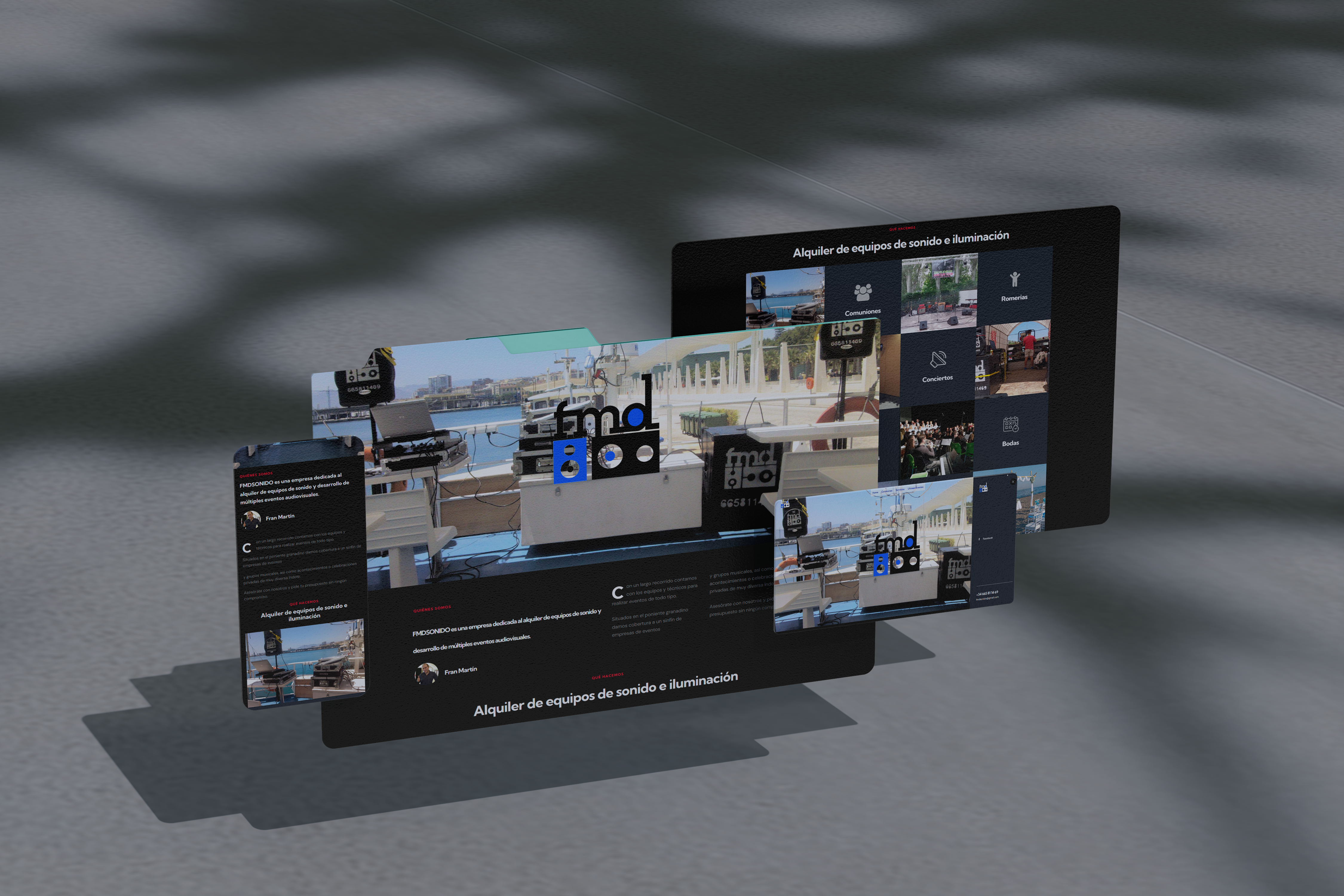 FMD Sonido – Web corporativa para empresa de eventos
